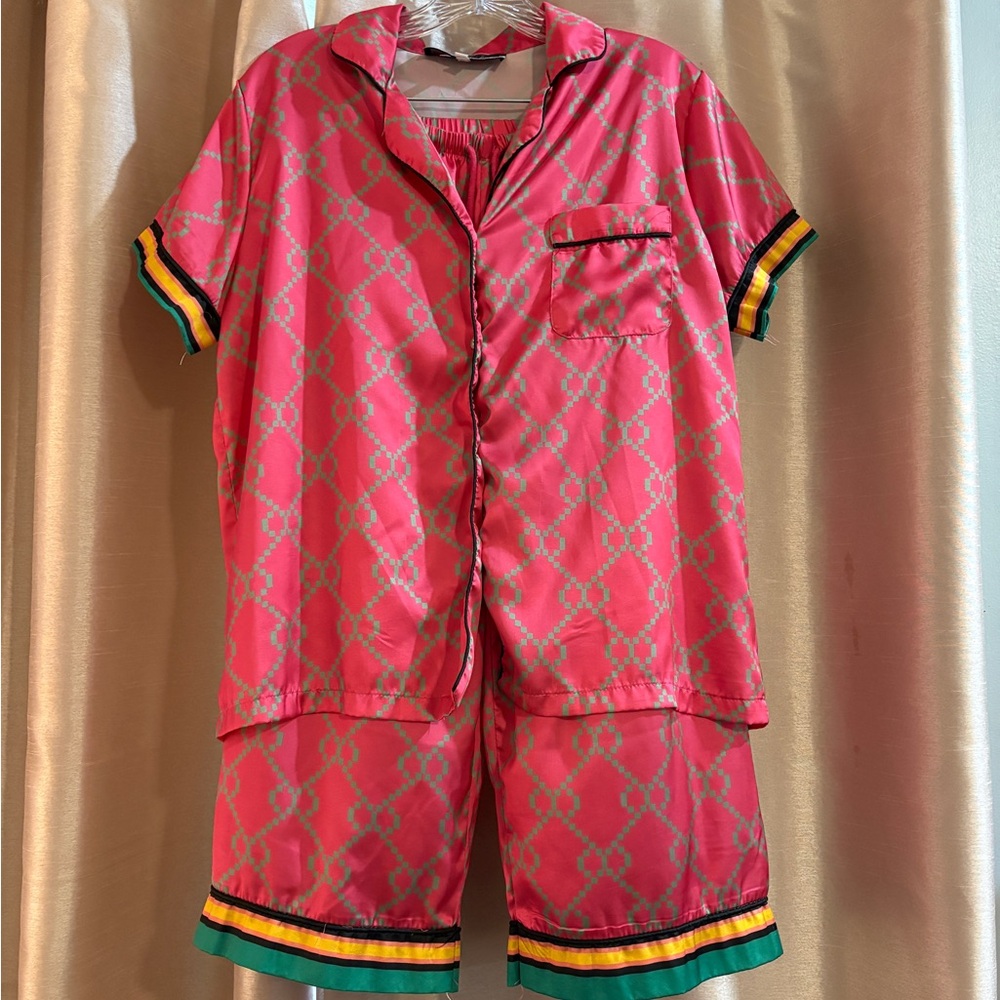Stylish Pink and Green Women's Dalia MacPhee Pajama Set